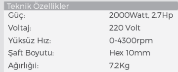 MAX EXTRA MXV105 Beton Vibratörü  2000 Watt - 2.7Hp