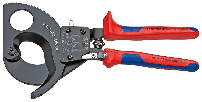 Knipex 9531280 Cırcır Mekanizmalı Kablo Makası 280mm
