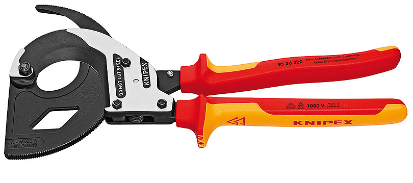 Knipex 9536320 Cırcır Mekanizmalı Kablo Makası 320mm