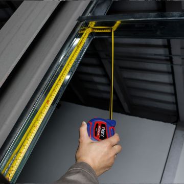 WORKPRO WP261010 7,5Mx25mm/25Ft. Naylon Kaplama Sarı Çelik Şerit Metre
