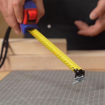 WORKPRO WP261041 5Mx25mm Naylon Kaplama Sarı Çift Taraflı Manyetik Çelik Şerit Metre