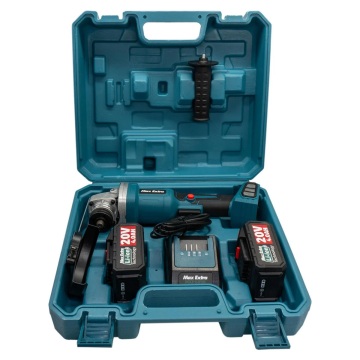 MAX EXTRA MXP6890 - 115mm Çift Akülü Kömürsüz Avuç Taşlama 20 Volt 4 Amper (Devir Ayarlı)