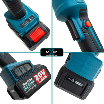 MAX EXTRA MXP6890 - 115mm Çift Akülü Kömürsüz Avuç Taşlama 20 Volt 4 Amper (Devir Ayarlı)