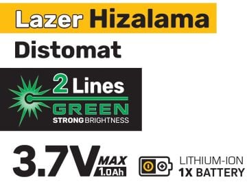 SGS5427 Lazer Hizalama Distomat 2 Lines Green - Otomatik ve Manuel Tesviye Modu