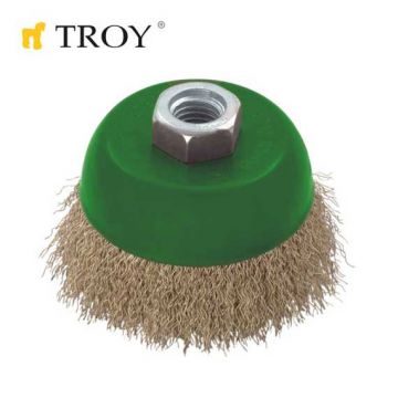 TROY T 27710-65 Saçaklı Çanak Fırça 75 mm