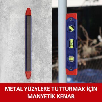 WORKPRO WP262038 225MM Manyetik Şoka Dayanıklı Torpedo Su Terazisi