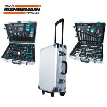 MANNESMANN MAN 29077 Alüminyum Çantalı Tekerlekli Alet Seti 159 Parça
