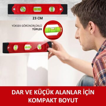 WORKPRO WP262026 225MM Manyetik Torpedo Su Terazisi