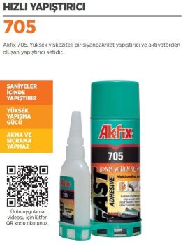 Akfix 705 MDF Sunta Ahşap İskelet Hızlı Yapıştırıcı 400 ML + 100 Gram
