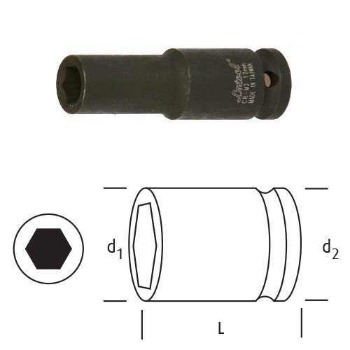 OSAKA Havalı Lokma Ucu Uzun 1/2'' 30 mm
