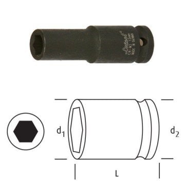 OSAKA Havalı Lokma Ucu Uzun 1/2'' 30 mm