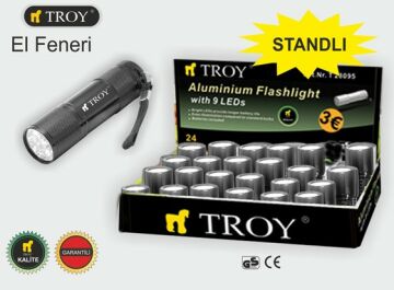 TROY 28093 Ledli EL Feneri Pilli 12 Lümen