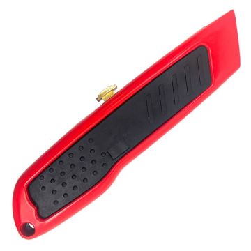 WORKPRO WP213005 Alüminyum Gövde Geri Çekilebilir Rötuş Maket Bıçağı + 3 Adet Yedek Bıçak