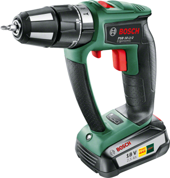 Bosch PSB 18 LI-2 2,5 AH ERGO Akülü Darbeli Delme/Vidalama Makinesi (Tek Akü)
