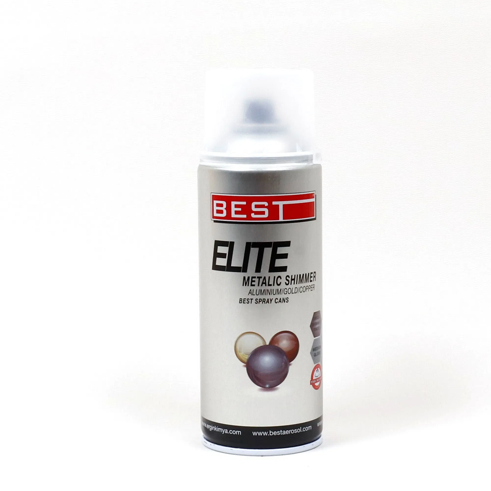 BEST Elite Parlak Metal Alüminyum Gri Sprey Boya 400 ML