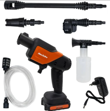 MAX EXTRA MX5050 - 20 Volt Akülü Araba Yıkama Makinesi 30 Bar - Kovadan Su Çeker