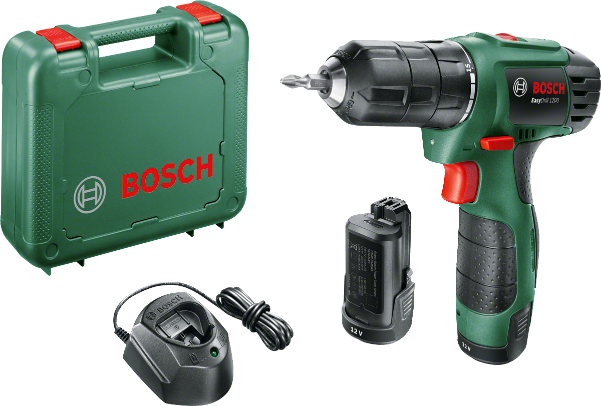 Bosch Easy Drill 1200 Akülü Delme/Vidalama Makinesi 1,5 AH (Çift Akü)