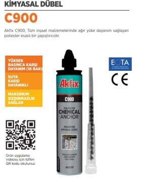 AKFİX C900 Kimyasal Dübel Polyester 300 ML ( 12 Adet )