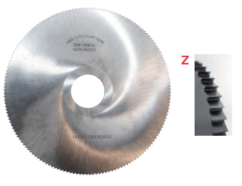 GERLİNGER HSS Freze Testere - DIN 1837/A Sık Dişli - Metal İşleme