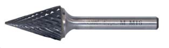 DW Karbür Kalıpçı Freze ucu / Konik Sivri - M Tipi 6 mm SAPLI - 6mm