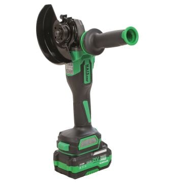 HaisPro (JM-125A) - 125mm - 21 Volt - 4 Amper Akülü Profesyonel Taşlama Makinası Seti - Devir Ayarlı - Çift Akülü