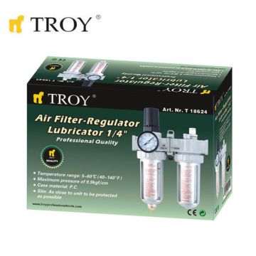 TROY T 18624 Şartlandırıcı (Filtre + Regülatör + Yağlayıcı) 1/4(N)PT