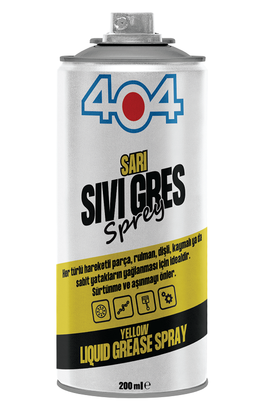 404 Sarı Gres Yağı Sprey  200 ML (Rulman Bilya Yağlama Spreyi)