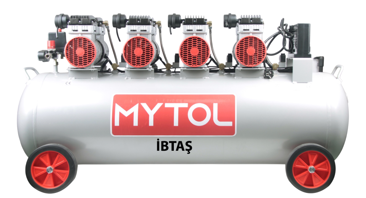 MYTOL EWS200 - 200 Litre 4 HP 4 Kafa Sessiz Hava Kompresörü
