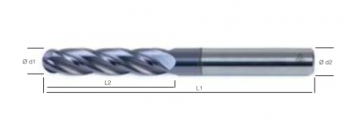 MTE Komple Sert Metal Küresel Başlı Parmak Freze 4 Ağızlı ( KSM )