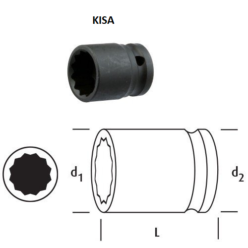 OSAKA Havalı Yıldız Lokma Ucu 1/2''