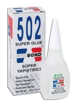 EVOBOND 502 Japon Hızlı Yapıştırıcı 20 Gram  (Orjinal)