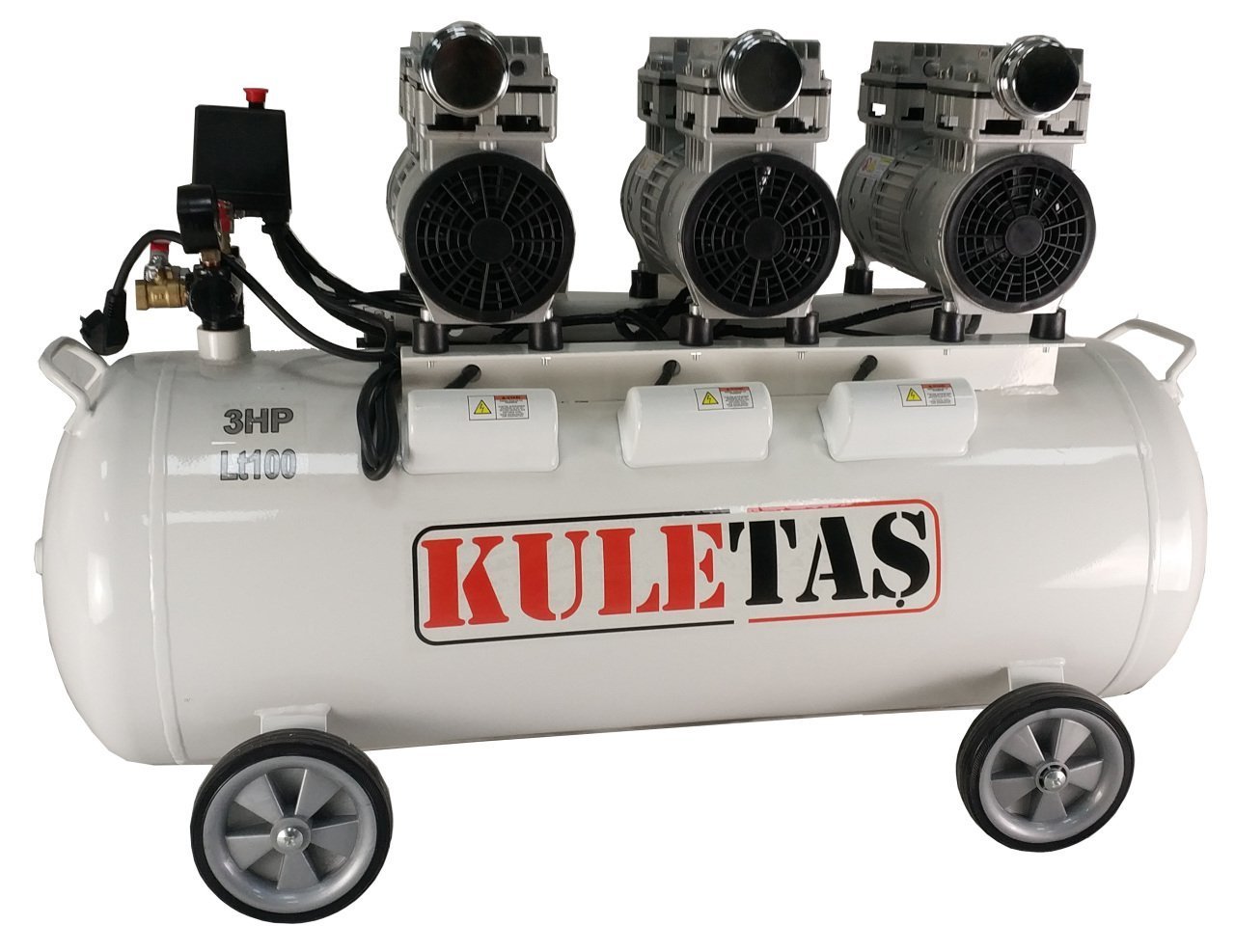 KULETAŞ Sessiz Yağsız Hava Kompresörü 100 Litre