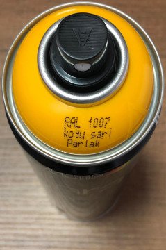 MOTİP CARAT RAL1007 Koyu Sarı Parlak Sprey Boya 400 ML