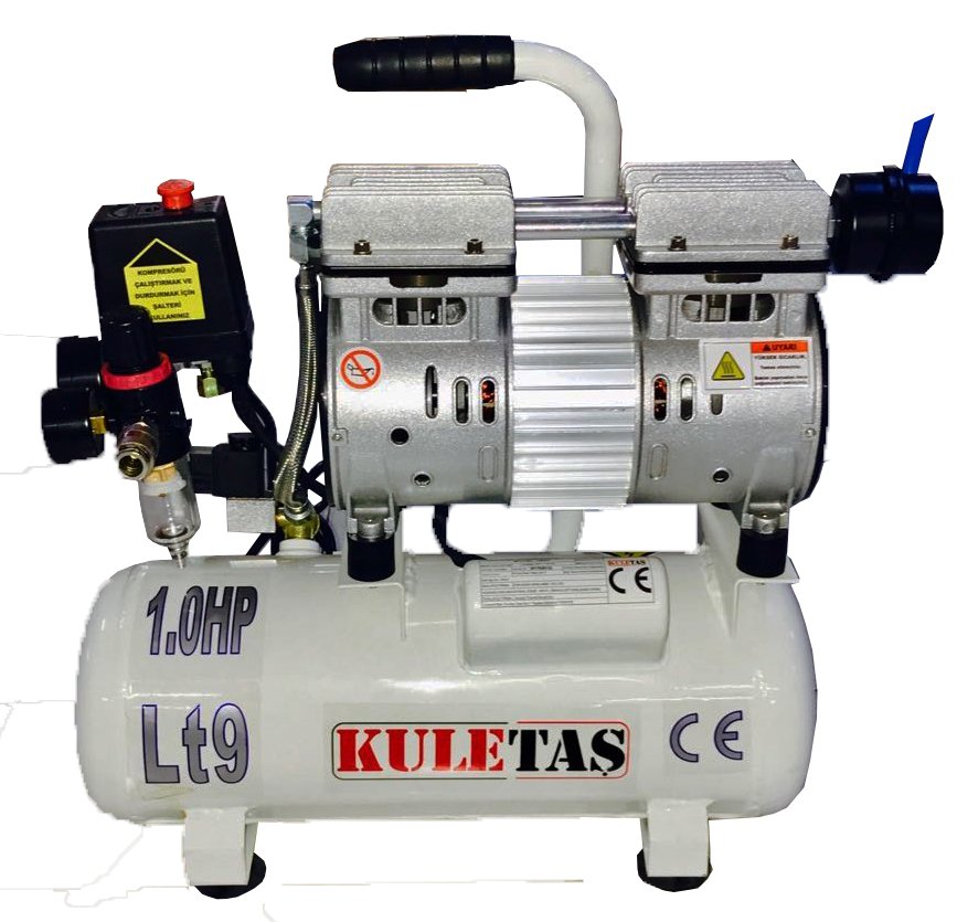 KULETAŞ Sessiz Yağsız Hava Kompresörü 9 Litre