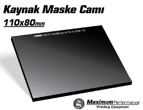 SGS 306 - Siyah Kaynak Maske Camı 110x80mm