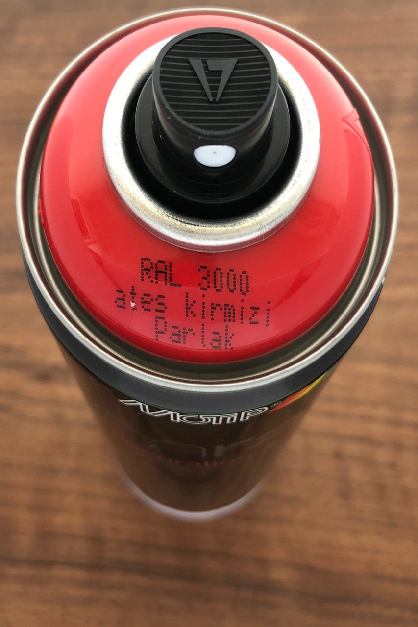 MOTİP CARAT RAL3000 Ateş Kırmızı Parlak Sprey Boya 400 ML