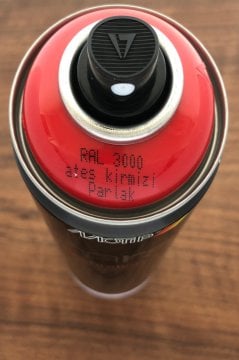 MOTİP CARAT RAL3000 Ateş Kırmızı Parlak Sprey Boya 400 ML