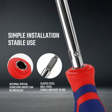 WORKPRO WP221046 6-IN-1 Profesyonel Çok Fonksiyonlu Değişken Uçlu Tornavida Seti