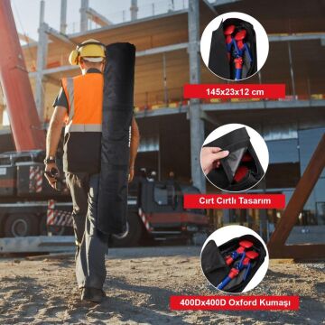 WORKPRO WP289034 137-290cm 70Kg Teleskobik Mandallı Ayarlanabilir 2’Li Çelik Destek Direği + Taşıma Çantası