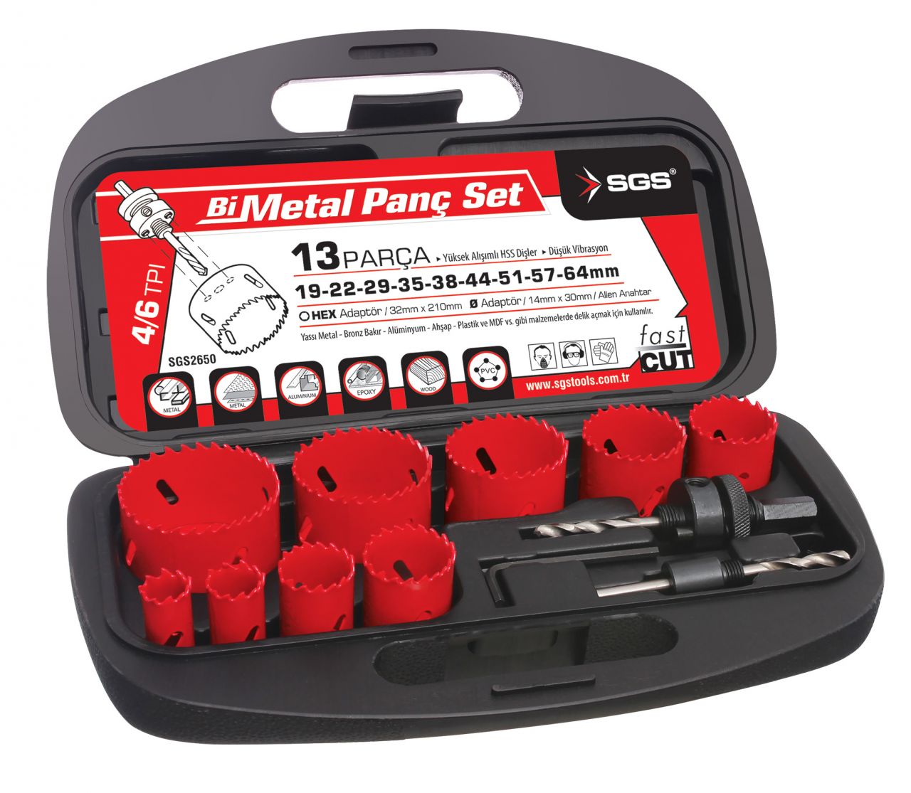 SGS BiMetal Panç Seti 13 Parça