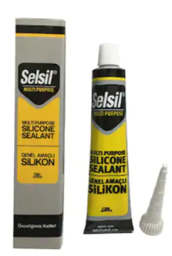 SELSİL Silikon Yapıştırıcı Tüp Şeffaf 50 Gram