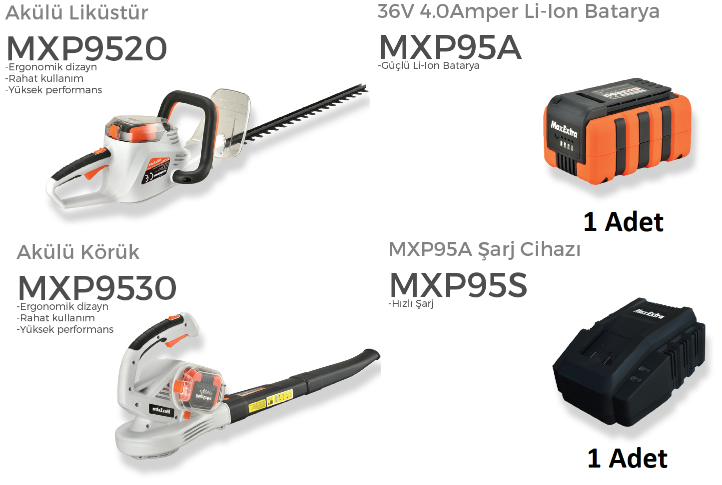MAX EXTRA Akülü Liküstür + Akülü Körük Hava Üfleyici Set -
