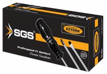 SGS 551 Black Series Düz Tornavida 8x150 (12 Adet)