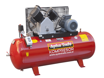 AYDIN TRAFO 22-530 / 5.5 HP Hava Kompresörü 530 Litre 12 Bar - 380 Volt