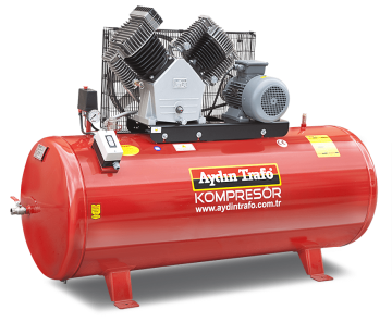 AYDIN TRAFO 22-530 / 7.5 HP Hava Kompresörü 530 Litre 12 Bar -380 Volt