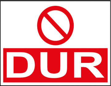 DUR Uyarı Levhası / 10 Adet