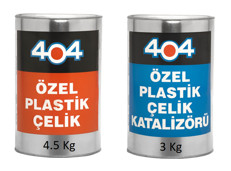 404 No:1 Özel Plastik Çelik Reçine 4.5 Kg + Katalizör 3 Kg