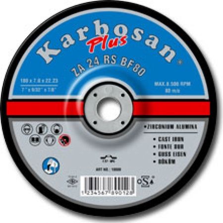 KARBOSAN Flex Zirkon Taşlama Taşı 180 x 8.0 x 22 (10 Adet)