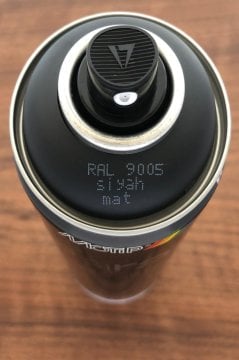 MOTİP CARAT RAL9005M Mat Siyah Sprey Boya 400 ML