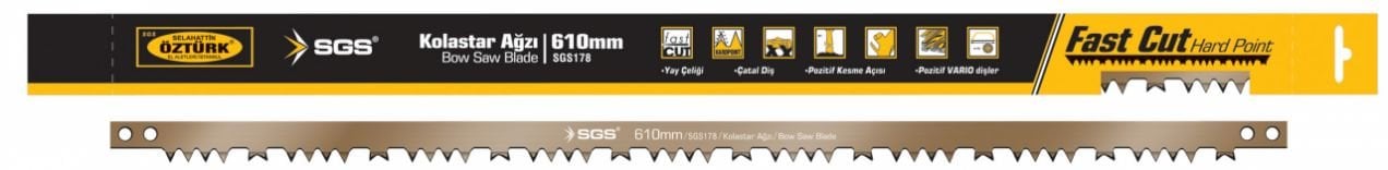 SGS 178 - Saw Serisi Kolastar Ağzı Çatal Diş  610mm ( 10 Adet )